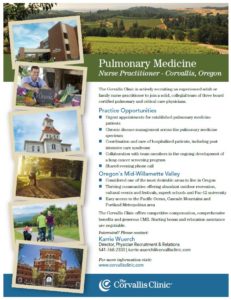 Nurse Practitioner Pulmonary Medicine Corvallis