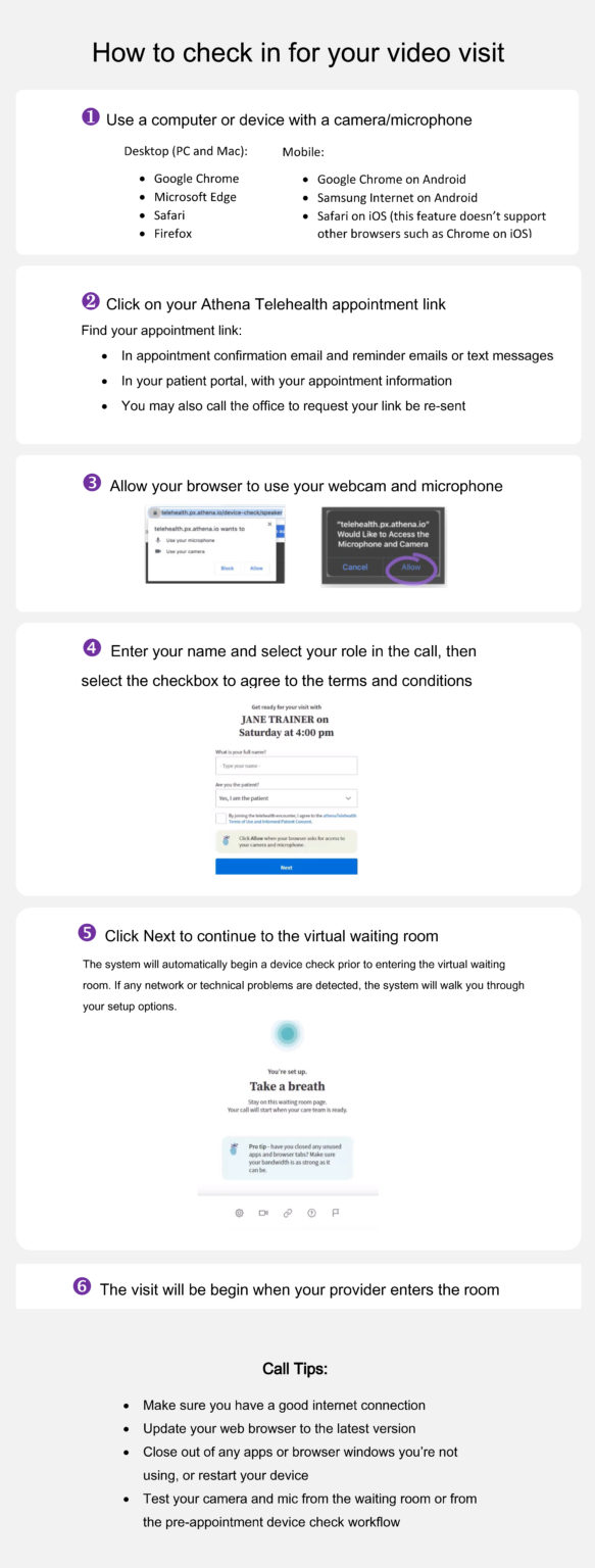 Athena Telehealth Instructions The Corvallis Clinic